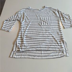 Caslon Black and White Striped Top